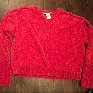Cozy Red V-Neck Sweater